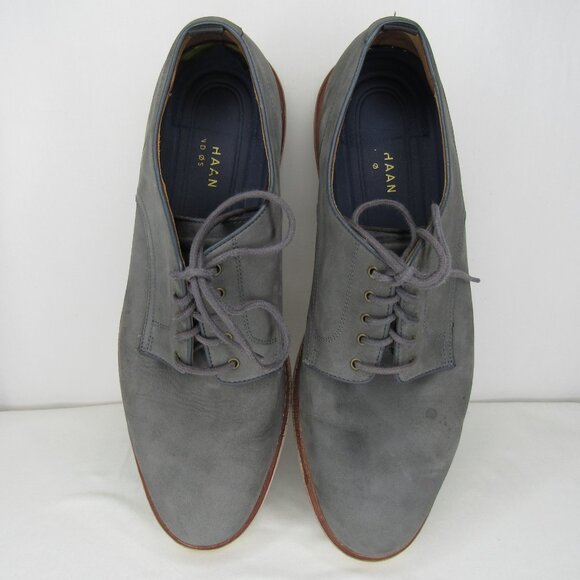 Cole Haan Gray Gray Tanner Leather Oxford Shoe Men's 12 - Picture 6 of 9